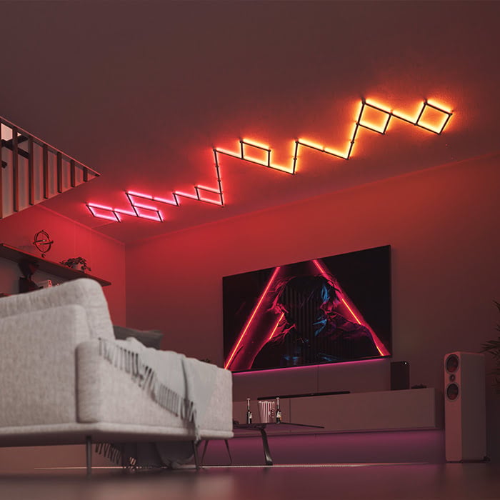 Nanoleaf Lines Starter Kit - 15 pièces (NL59-K-6002LW-15PK-EU) - Achat / Vente Objet connecté / Domotique sur Cybertek.fr - 1