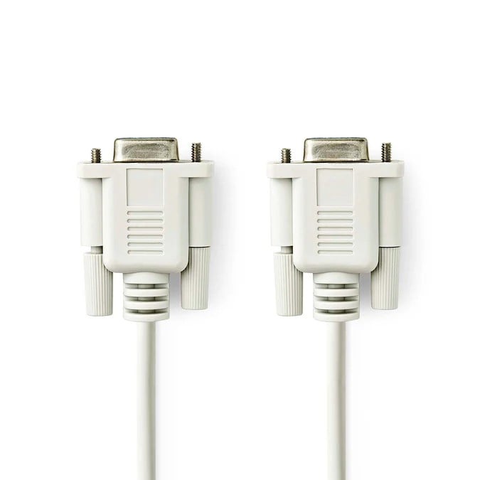 Câble D-Sub 9 femelle/femelle - 3m - Blanc - Connectique PC - 2