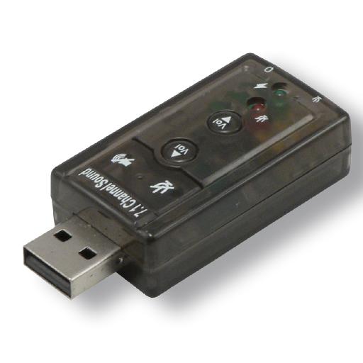MCL Samar Mini carte son USB surrond 7.1 entree/sortie jack - Carte son - 0