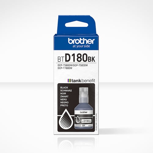 Cartouche d'encre BTD180BK - Noir pour imprimante Jet d'encre Brother - 1