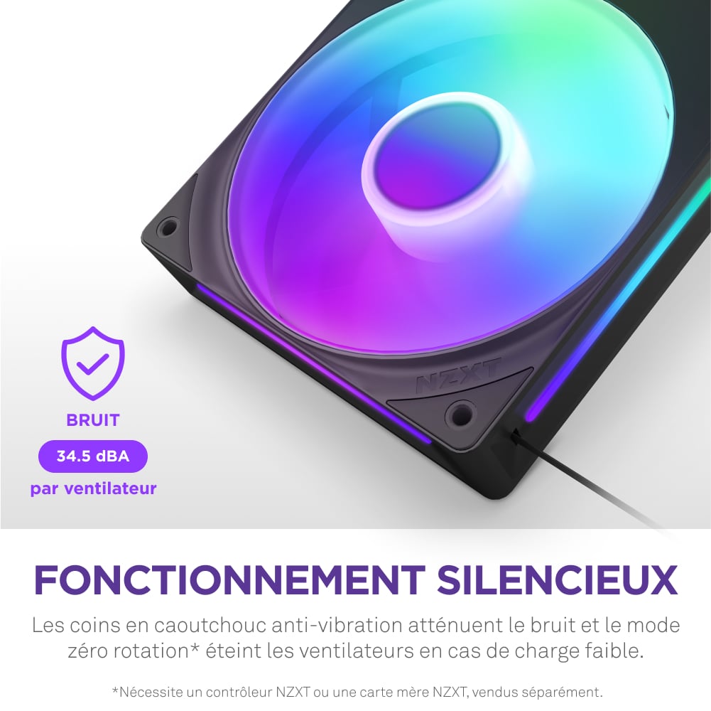 NZXT F420RGB Core Fan (Single Frame) - Ventilateur boîtier NZXT - 12