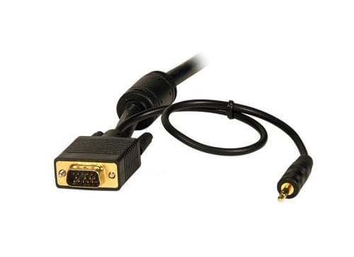 Câble SVGA mâle & Jack 3.5 mâle 3m - Connectique TV/Hifi/Video - 0