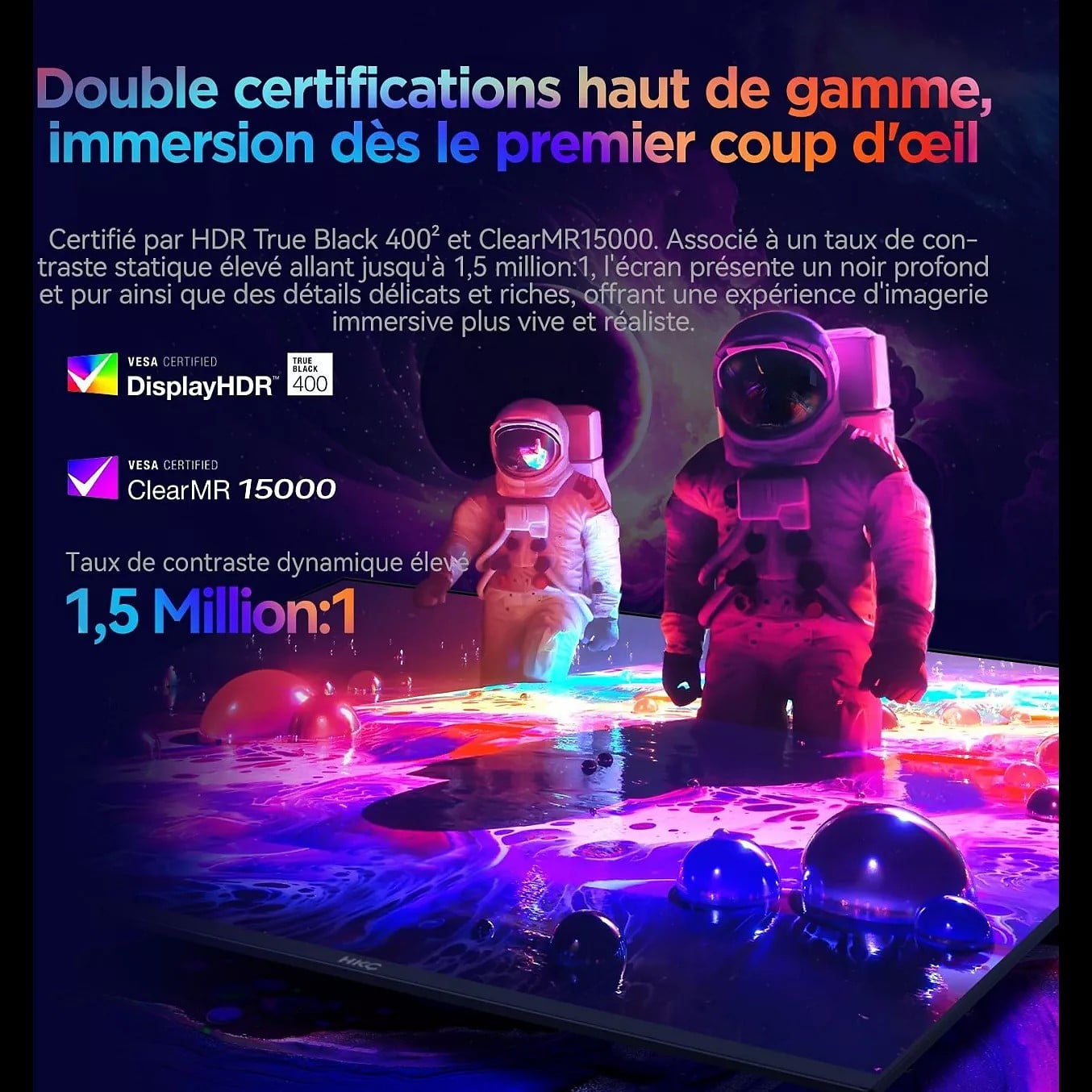 HKC 27 pouces  GS27QHS - Ecran PC HKC - Cybertek.fr - 5
