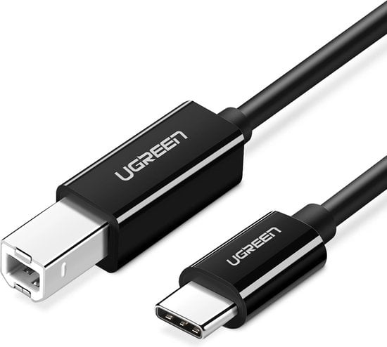 Câble USB-C vers USB-B 2.0/1m/Noir - Connectique PC - Cybertek.fr - 0
