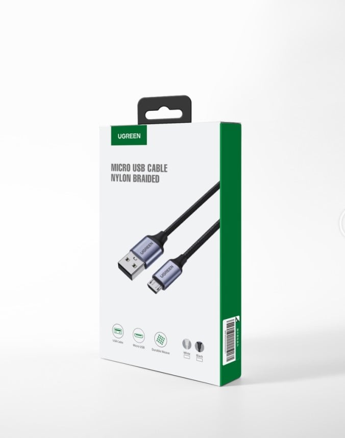 Câble Micro USB vers USB 2.0A/Tressé/1m/Noir - Connectique PC - 1