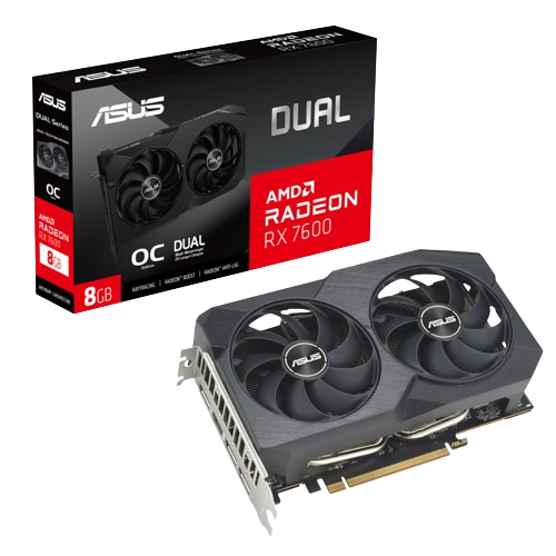 Asus DUAL-RX7600-O8G-V2  - Carte graphique Asus - Cybertek.fr - 0
