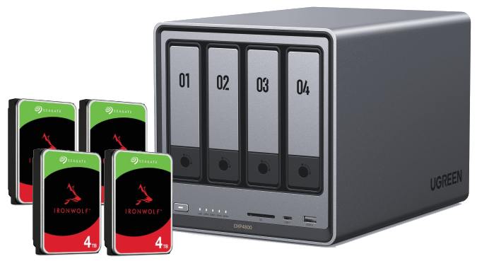 UGREEN DXP4800 - 4 Baies avec 4 disques 4To - Serveur NAS UGREEN - 0