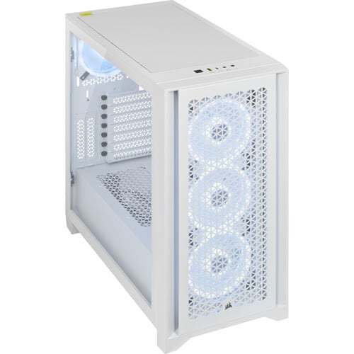 Corsair iCUE 4000D Airflow RGB TG Blanc -MT/Sans Alim/ATX Blanc - Boîtier PC - 3