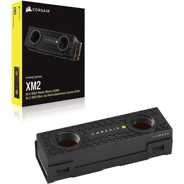 Corsair Waterblock Hydro X Series XM2 pour SSD M.2 2280 (CX-9029002-WW --) - Achat / Vente Accessoires watercooling sur Cybertek.fr - 1