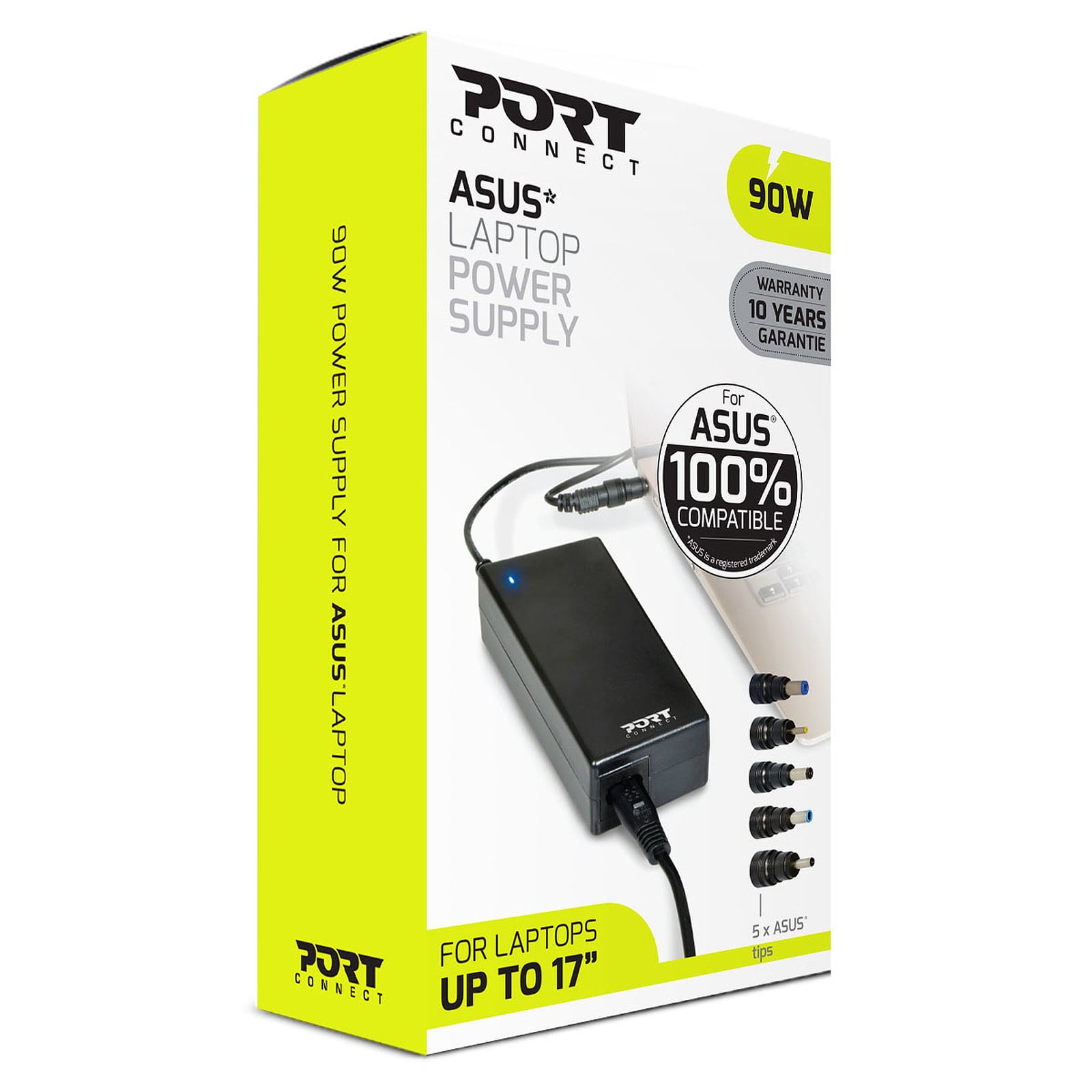 Port Chargeur secteur 90W ASUS - 5 embouts (900007-AS) - Achat / Vente Chargeur sur Cybertek.fr - 1