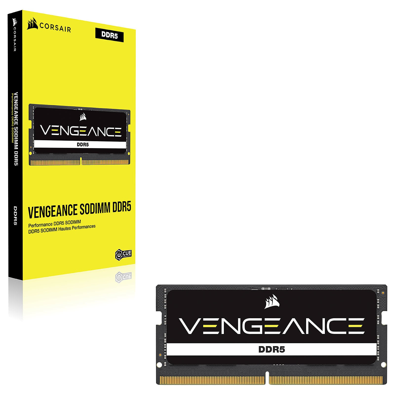 Corsair CMSX16GX5M1A4800C40 (1x16Go SO-DDR5 4800 PC38400) - Mémoire PC portable - 2