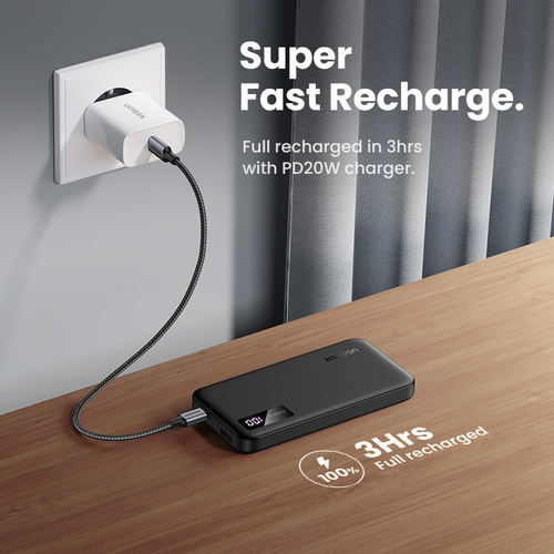 UGREEN USB-C + USB-A - 2 ports - 10000mAh - 20W - Noir (PB311) - Achat / Vente Batterie Externe  sur Cybertek.fr - 5