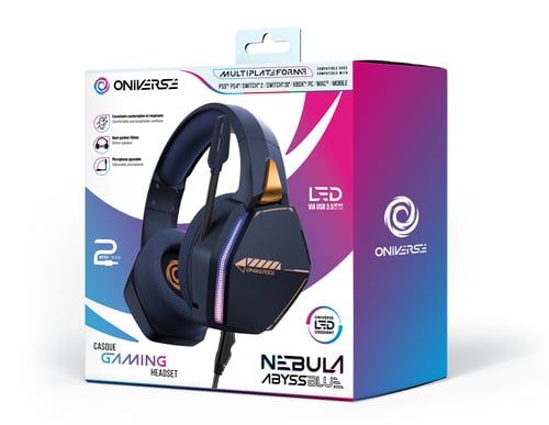 Oniverse Nebula Stereo Bleu - Micro-casque - Cybertek.fr - 2