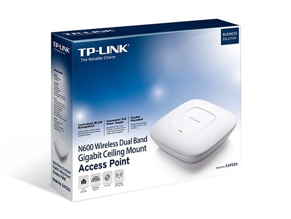TP-Link EAP220 - Double bande N600 PoE - Blanc - Cybertek.fr - 0