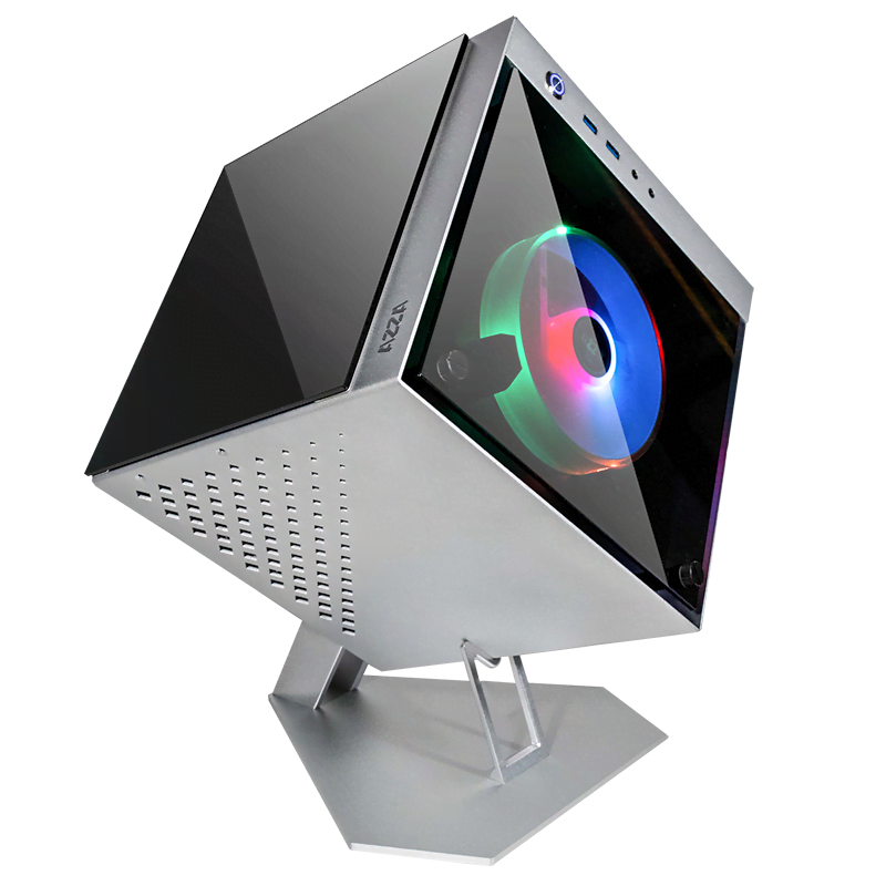 Azza Cube mini mT/Sans Alim/ITX-Seconde Vie-Bon Etat Gris - Boîtier PC - 0