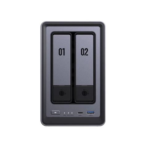 UGREEN DXP2800 - 2 Baies avec 2 disques WD 4To RED Plus   - Serveur NAS - 1