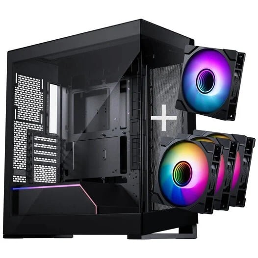 Phanteks NV Série NV NV5 MK2 Noir-mT/SansAlim/E-ATX+3xM25 Noir - Boîtier PC - 0