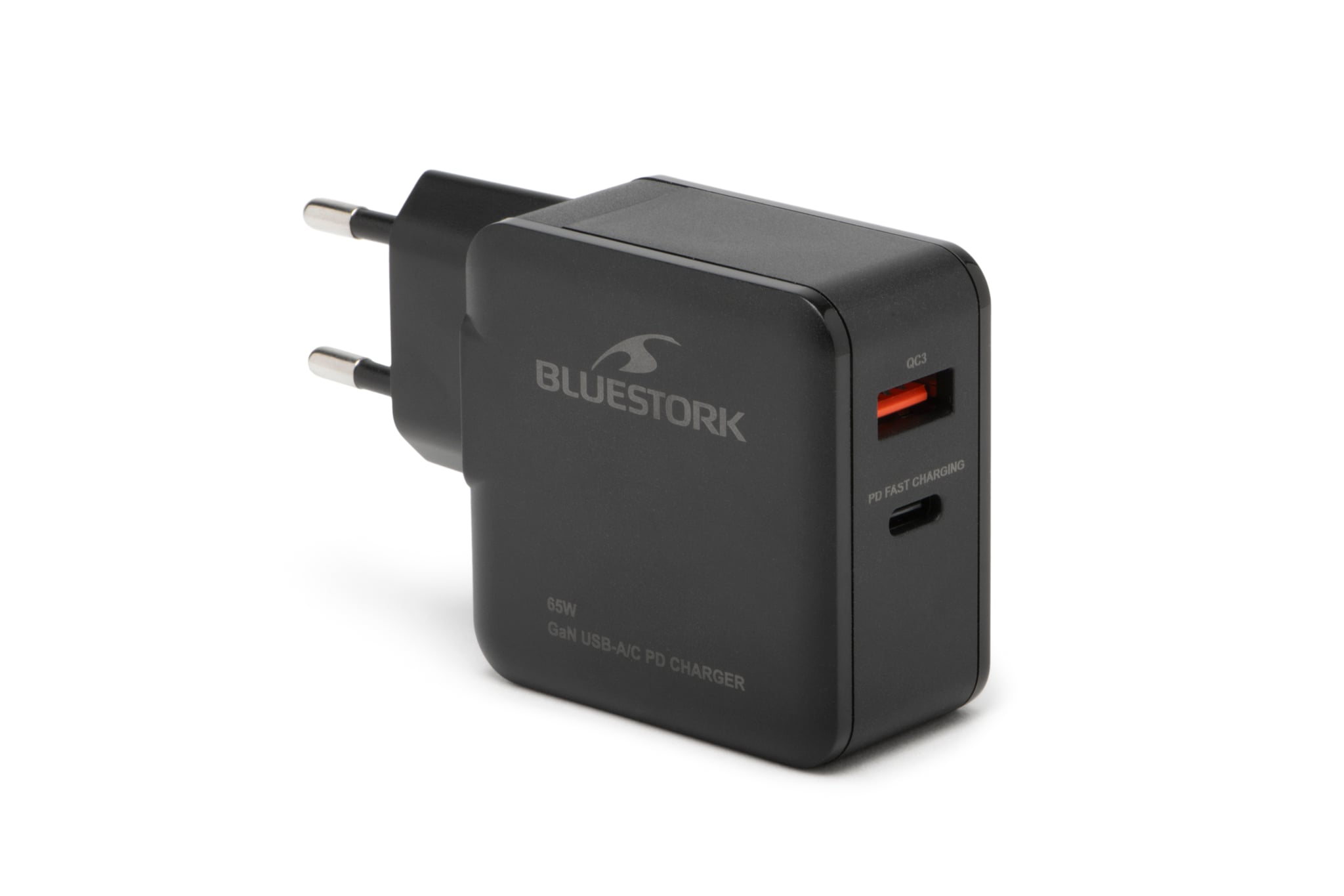 Bluestork Chargeur GaN 65W 2 ports - USB-C/USB-A - Noir (PW-BS-65-GAN-C-A) - Achat / Vente Chargeur sur Cybertek.fr - 4