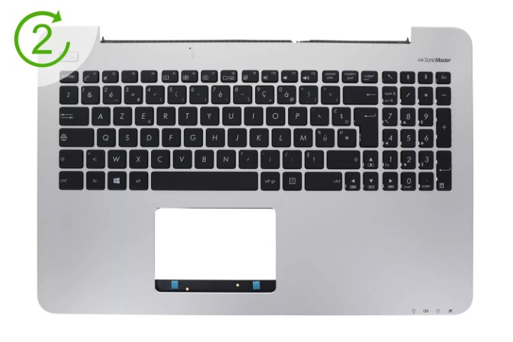 Asus Clavier argenté Asus - 90NB0647-R32FR0 (CLAVX555LNSILVER) - Achat / Vente Pièce détachée ordinateur portable sur Cybertek.fr - 0