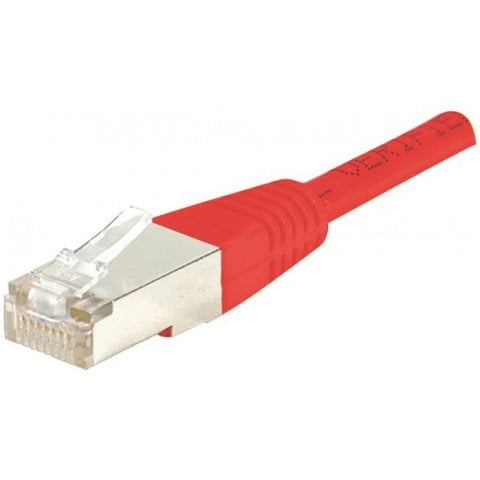 Câble RJ45 Cat5e F/UTP - 0.5m - Rouge - Connectique réseau - 0