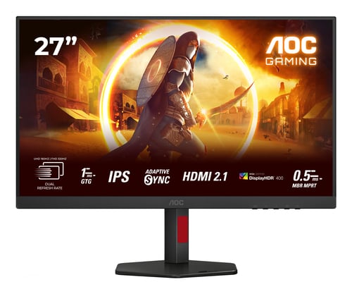 Ecran PC AOC U27G4R - 27" 4K/160Hz ou FHD/320Hz Fast IPS 0.3ms Pivot Compatible G-Sync Cybertek
