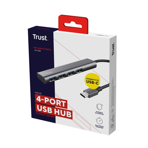 Trust HALYX - USB-C USB 3.2 - 4 ports USB-A - Hub Trust - 4