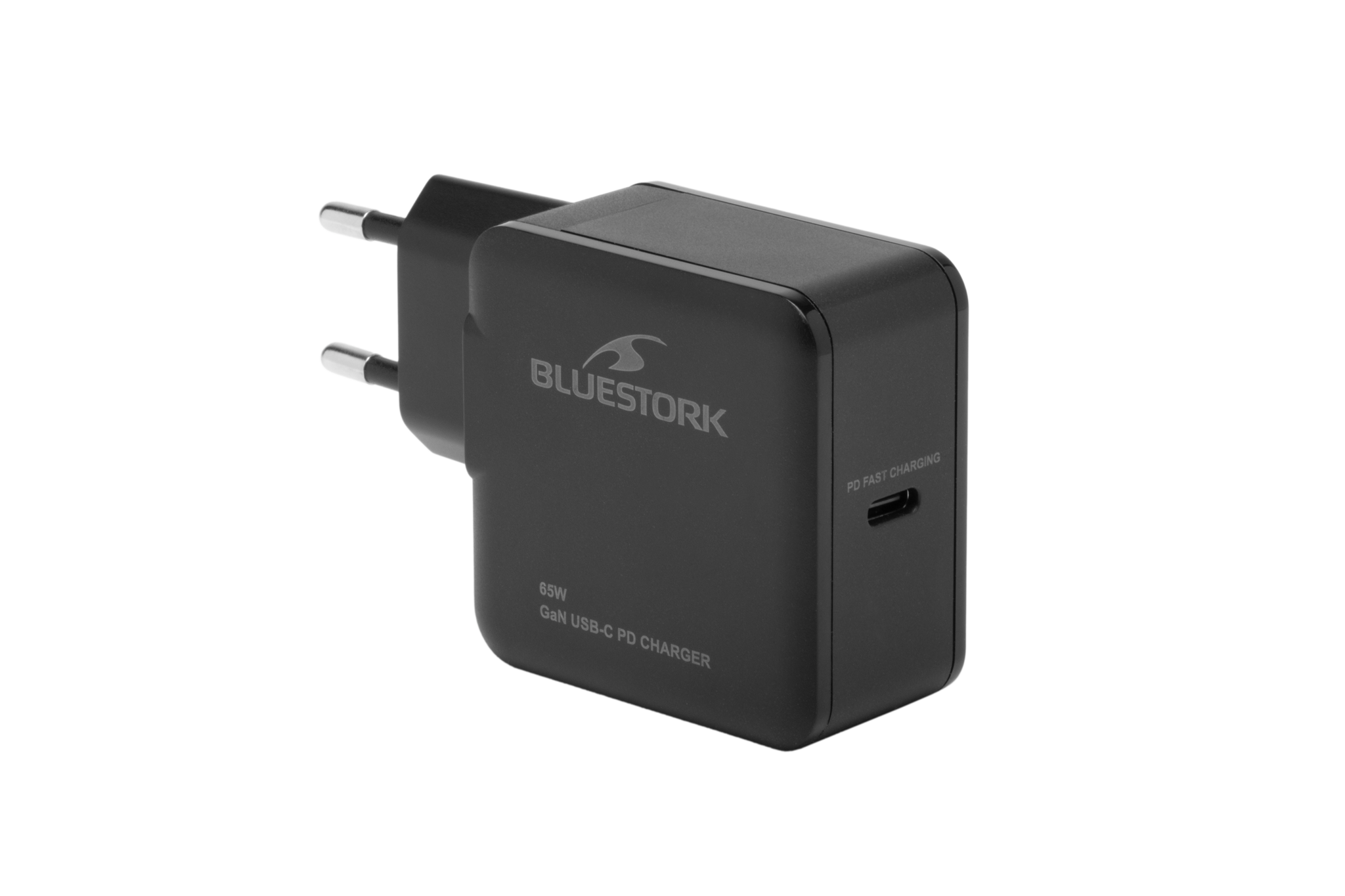 Bluestork Chargeur GaN 65W - USB-C + Câble USB-C 1.8m - Noir (PW-BS-65-GAN-C) - Achat / Vente Chargeur sur Cybertek.fr - 1