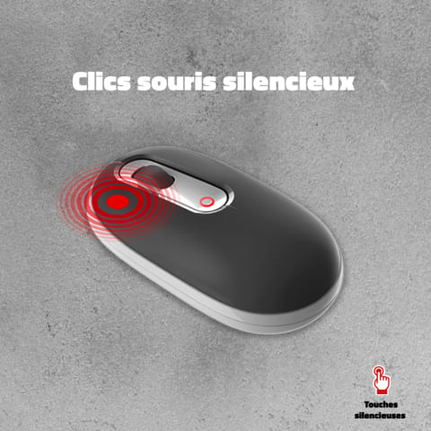 Advance ERGOSTYLE COMBO sans fil RF/Silencieux/Blanc Gris - Pack Clavier/Souris - 1
