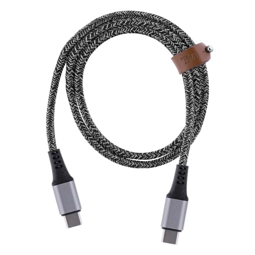 Câble USB-C vers USB-C - 1,5m nylon RPET - Noir - Connectique PC - 0