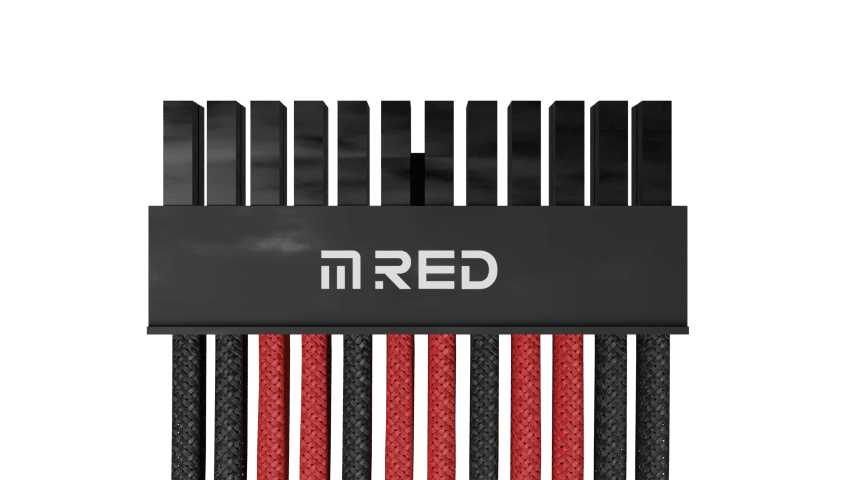 M.RED Kit ext. 7 Câbles tressés Ultimate - Noir Rouge (KEX-01BR) - Achat / Vente Accessoire alimentation sur Cybertek.fr - 1