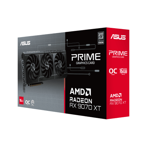 Asus Prime Radeon RX 9070 XT OC Edition 16GB GDDR6 - Carte graphique - 12