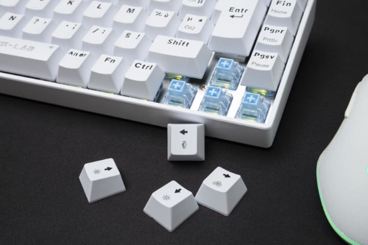 The G-LAB Keyz Titanium HE 65% -Magnétique/Filaire/RGB/Blanc - Clavier PC - 1