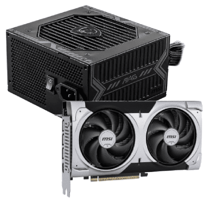 Kit Upgrade PC MSI RTX 5060 Ti 8G VENTUS 2X OC PLUS + MAG A650BN Noir Cybertek
