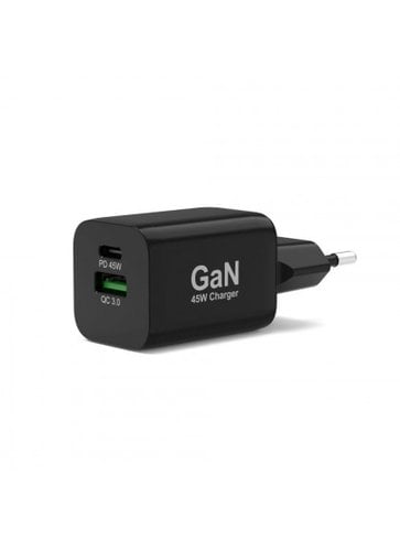 Port Chargeur mural GaN 45W - 2 ports + Câble USB-C 2m (900105-EU) - Achat / Vente Chargeur sur Cybertek.fr - 0