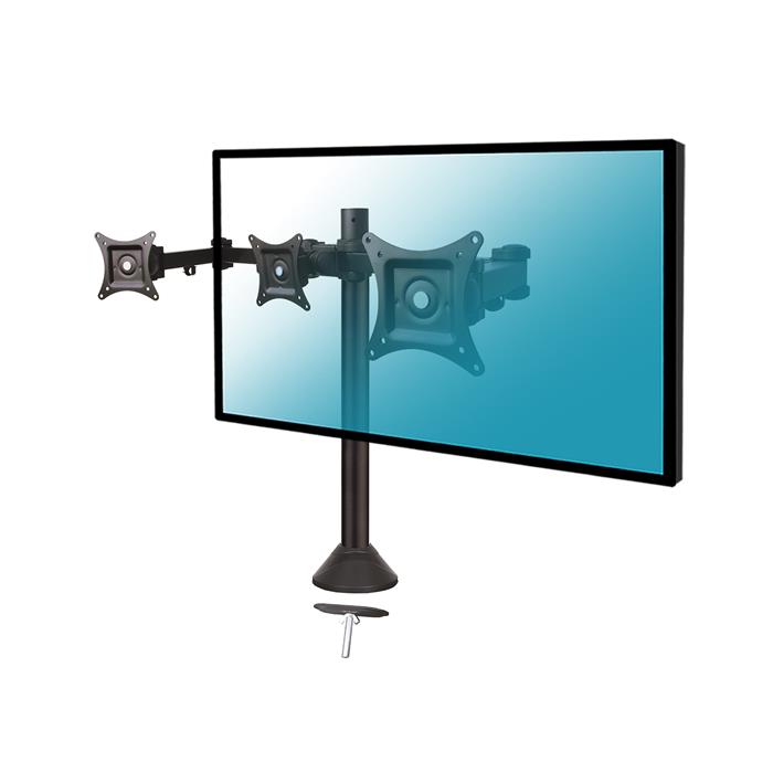 3 écrans 13"- 20" fixation bord/travers table - Accessoire écran - 0