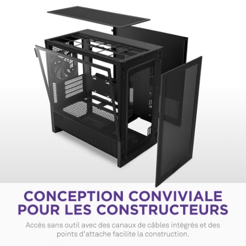 NZXT H3 Flow Noir Noir - Boîtier PC NZXT - Cybertek.fr - 4