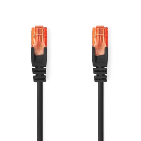 Câble RJ45 Cat6 U/UTP - 2m - Noir - Connectique réseau - 2