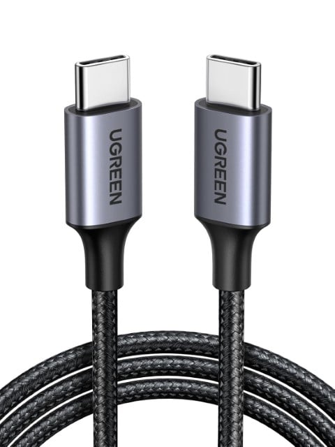 Câble USB-C mâle/mâle Nylon 60W - 1m - Noir - Connectique PC - 0