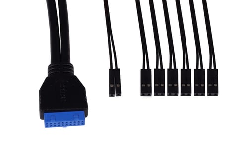 Alphacool Front I/O-Panel avec USB 3.0 pour Rack 1U - Accessoire boîtier - 4