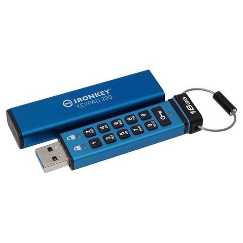 Kingston 16GB IRONKEY KEYPAD 200 AES-256 - Clé USB Kingston - 1