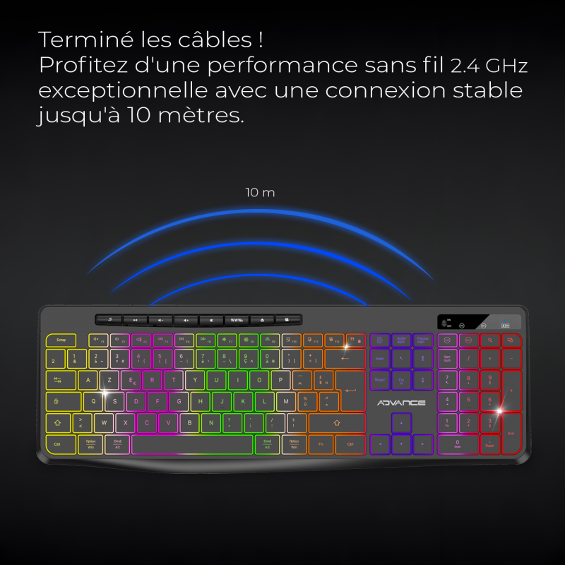 Advance R-Type Wireless - Clavier PC Advance - Cybertek.fr - 1