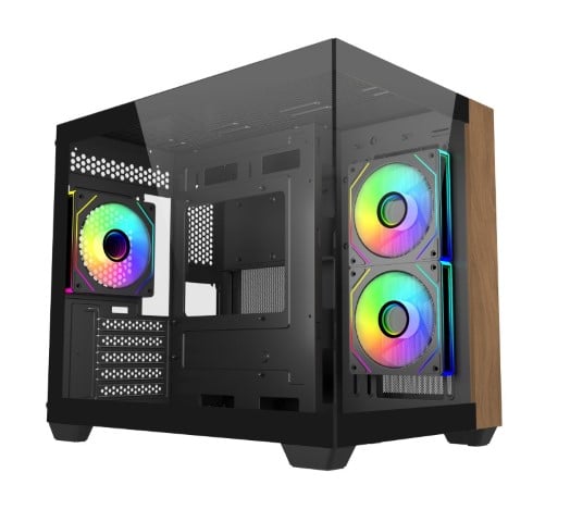 Cooler Master Elite 481 Wood Noir Noir - Boîtier PC Cooler Master - 0