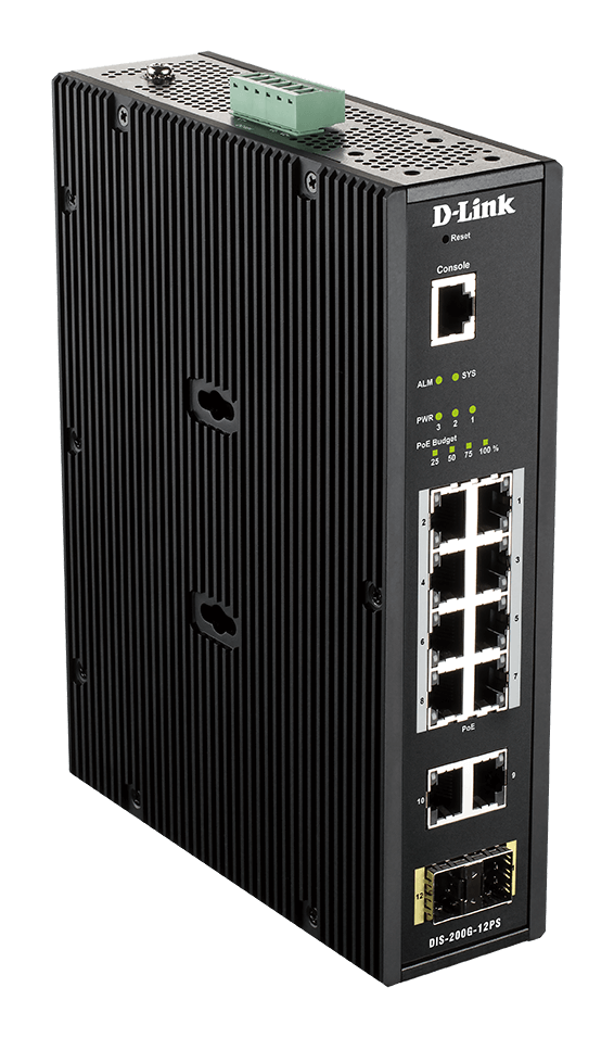 Switch D-Link 8 Ports PoE Gigabit + 2 Ports SFP - Manageable - 0
