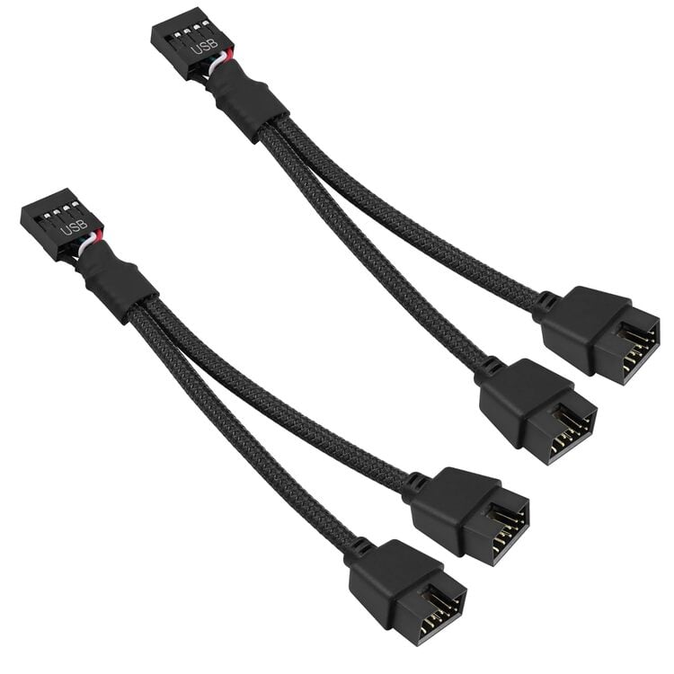 Splitter USB 9 Broches vers 2x USB 9 Broches  - Connectique PC - 2