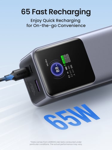 UGREEN PowerBank 3 ports - 25000mAh - 200W - Gris (35525B) - Achat / Vente Batterie Externe  sur Cybertek.fr - 4