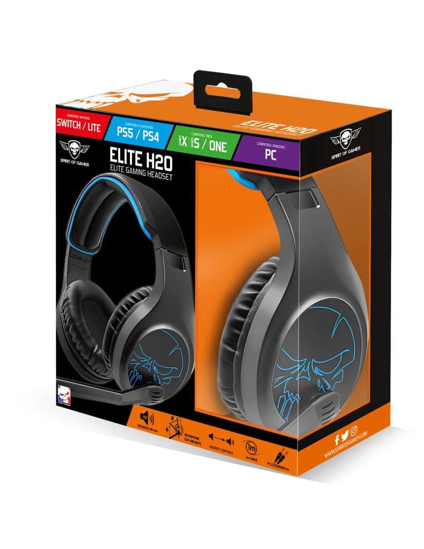 Spirit Of Gamer Elite H20 Stereo Noir - Micro-casque - Cybertek.fr - 5