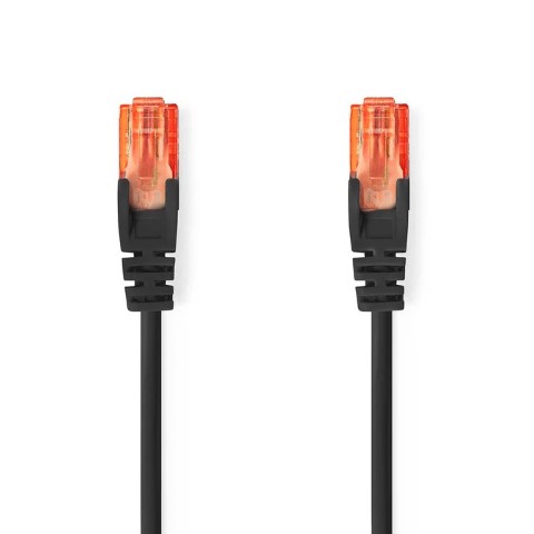 Câble RJ45 Cat6 U/UTP - 10m - Noir - Connectique réseau - 2