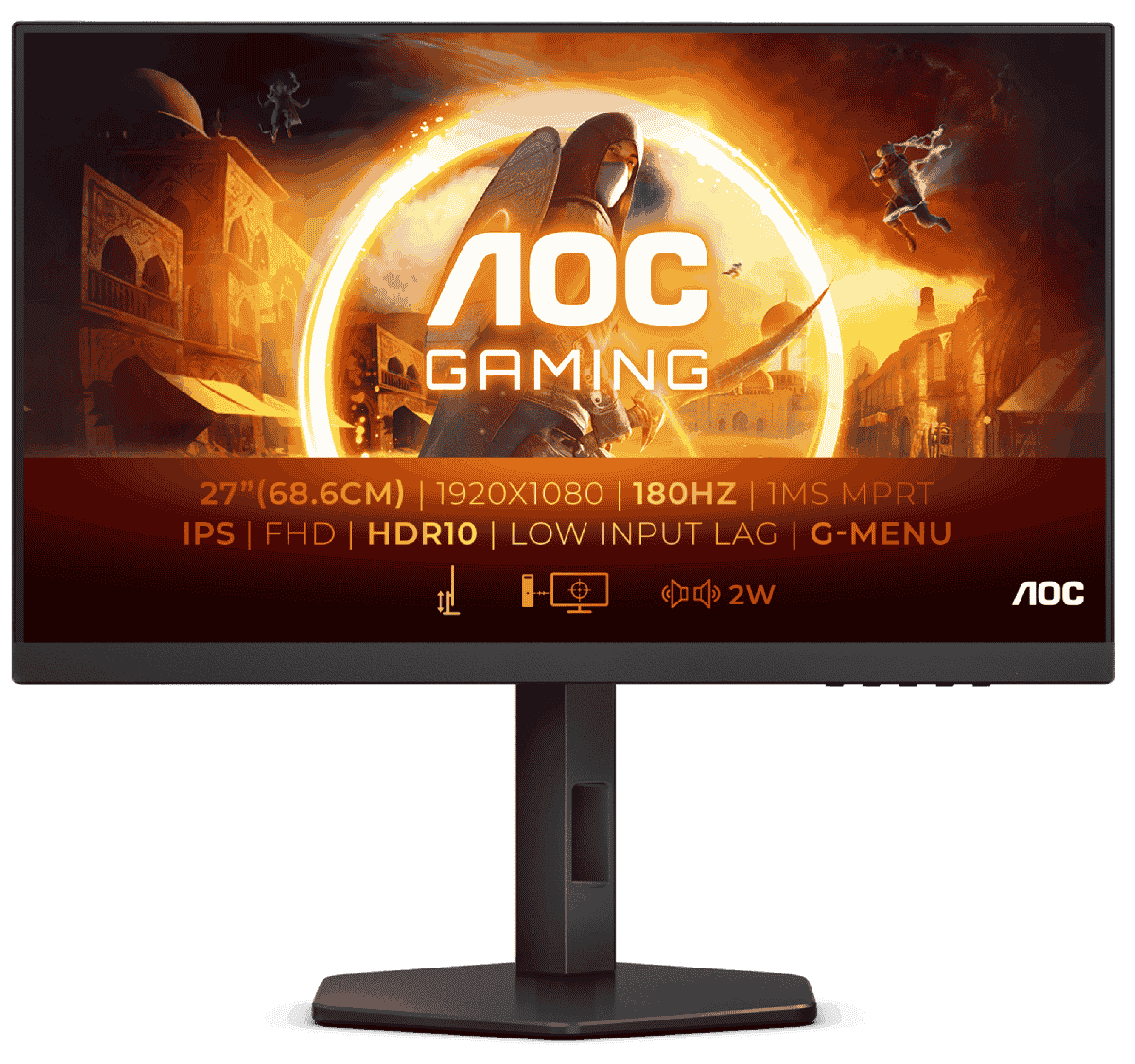 AOC 27 pouces  27G4XE-TBE - Ecran PC AOC - Cybertek.fr - 0