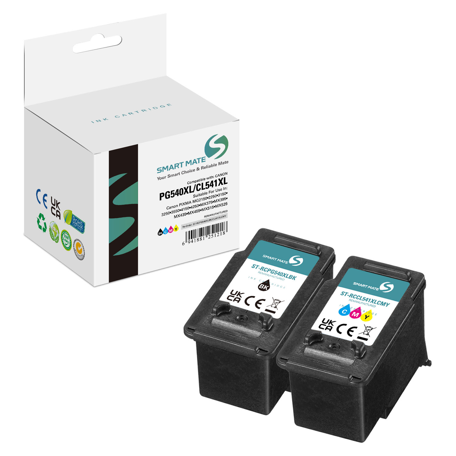 Pack Noir et Couleur PG-540XL / CL-541XL pour imprimante Jet d'encre Compatible Canon - 0