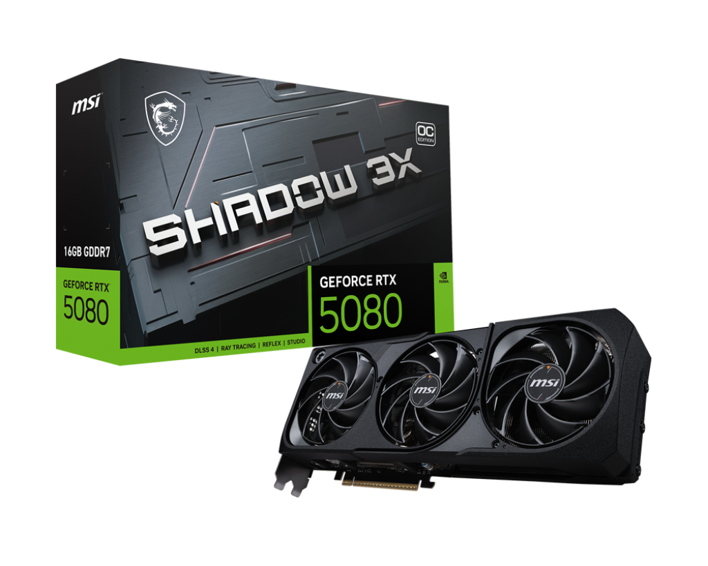 MSI GeForce RTX 5080 16G SHADOW 3X OC OEM-Seconde Vie-Etat Satisfaisant - Carte graphique - 0